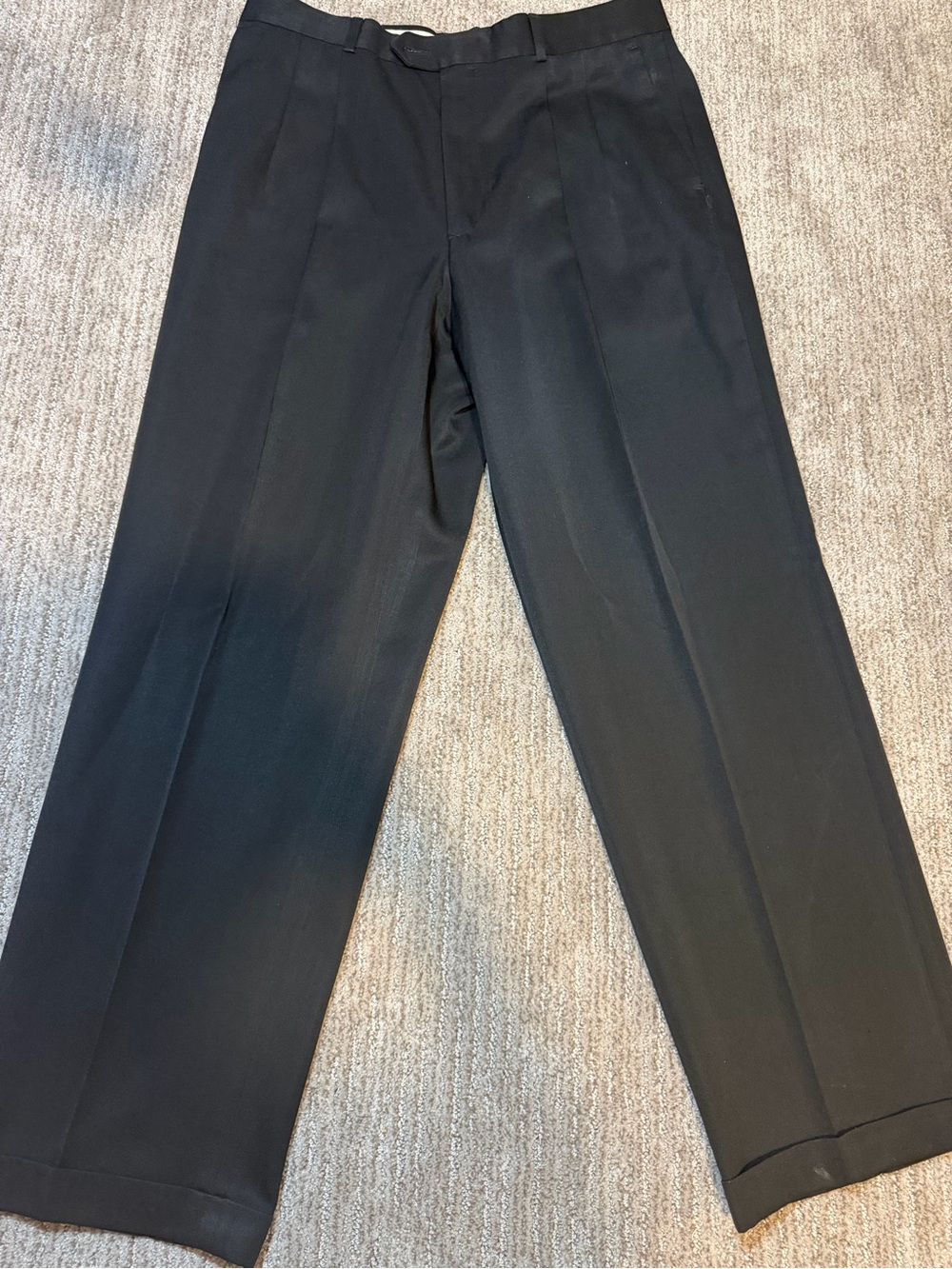 Louis Raphael Black Pleated Dress Trousers